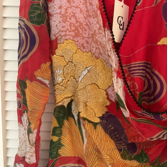 Chasing Unicorns What I Did For Love Embroidered Silk Dress Small - Picture 8 of 13